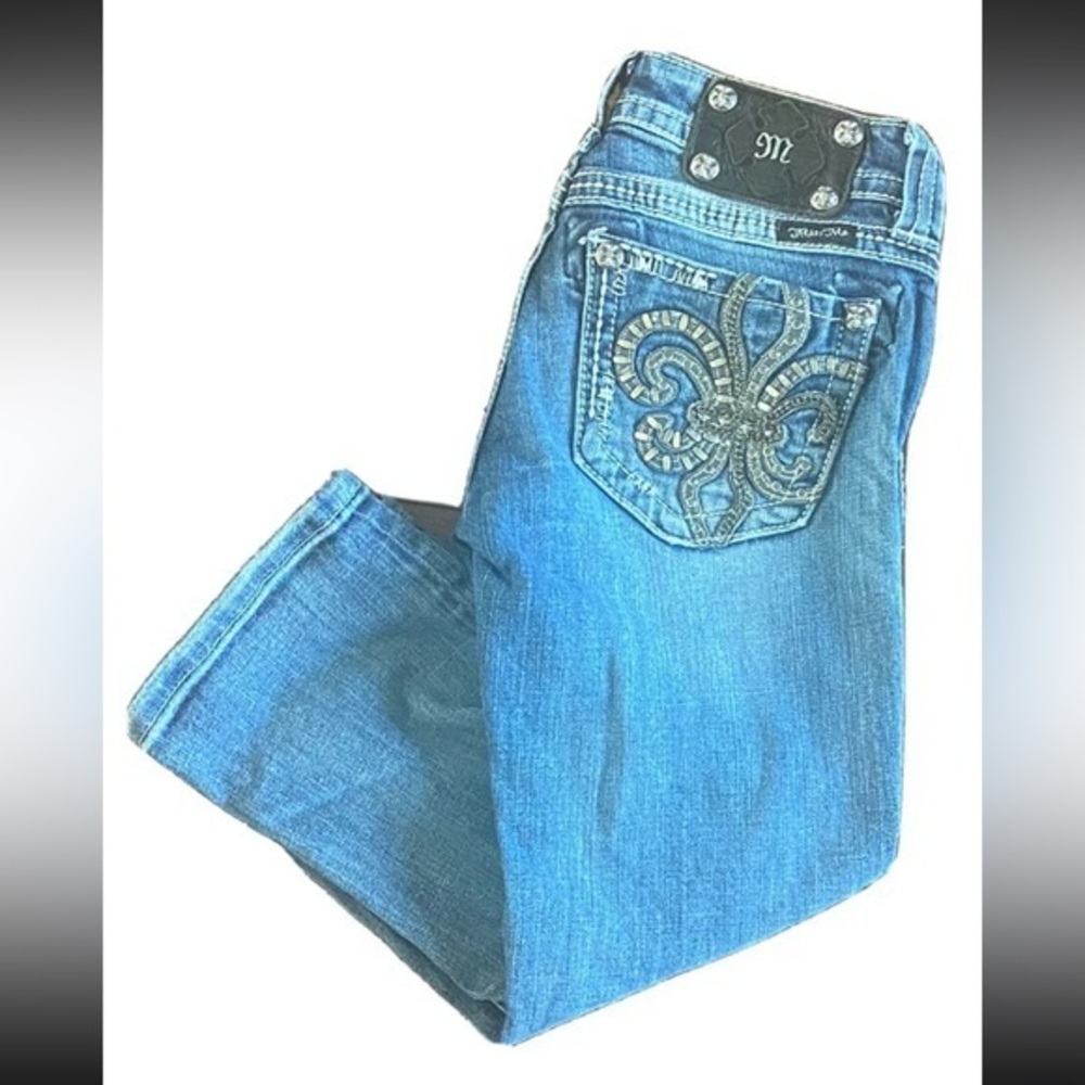 MISS ME WOMEN'S SIGNATURE CROP CAPRI'S-SIZE 25- JE6048C6 CUTE